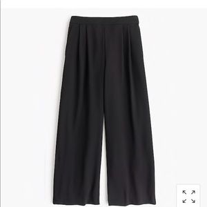 Wide leg crop j crew pant/trouser black size 2